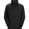 Delta AR Half Zip Hoody Black Schwarz