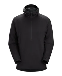 Delta AR Half Zip Hoody Black Schwarz