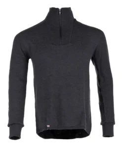 Woolpower Zip Turtleneck 400 Schwarz